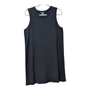 Natural Reflections cotton blend everyday knit tank dress black size Large